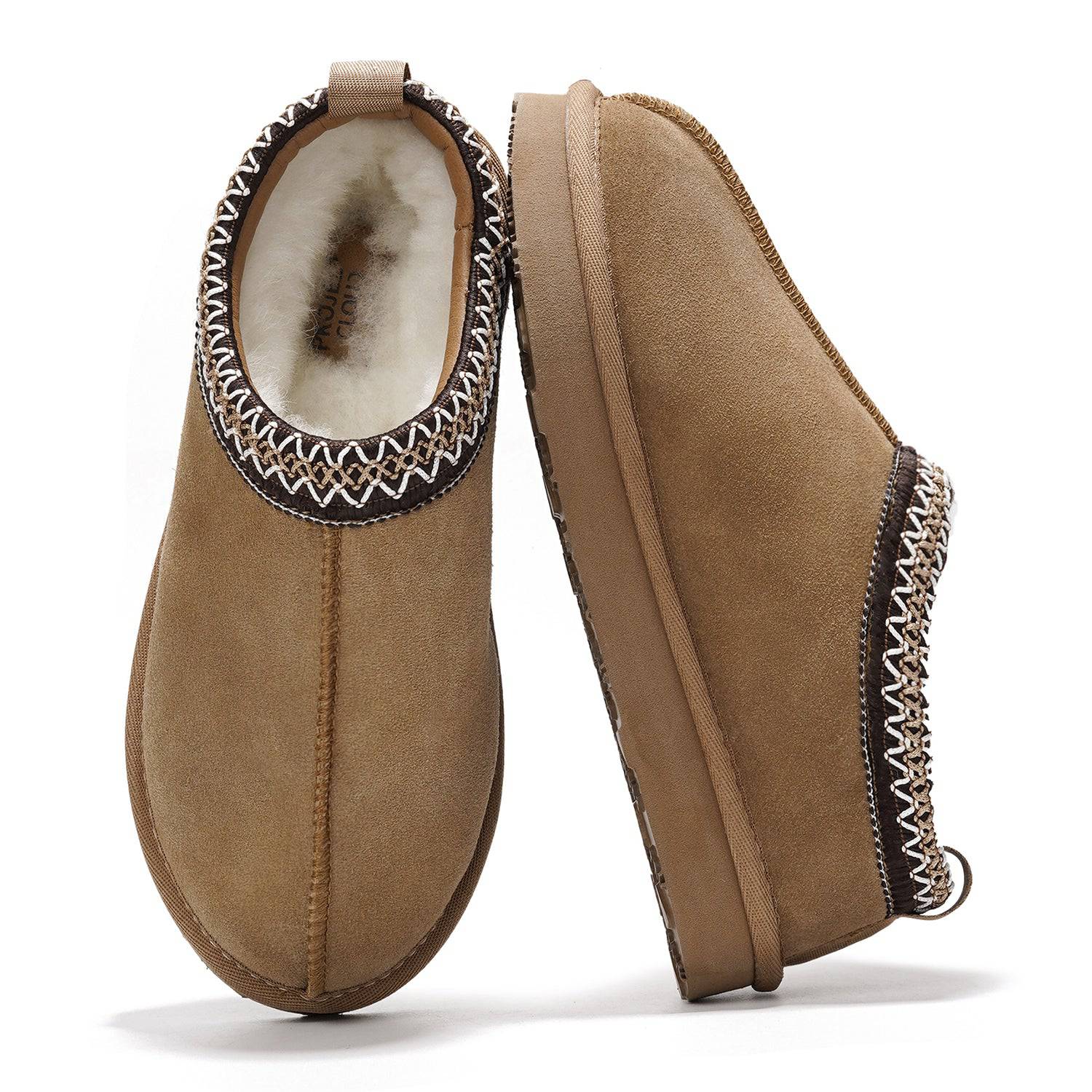 Nerita Women's Slipper, Genuine sheepskin and shearling fur fuzzy slipper. Project Cloud memory foam slippers.