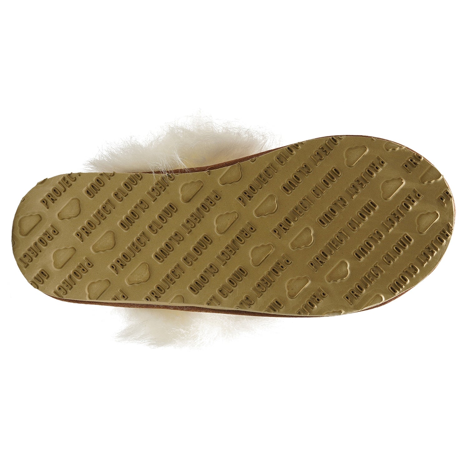 Project Cloud Ryann Sheepskin Slipper sole with non-slip rubber, showcasing the brand's focus on comfort and quality.