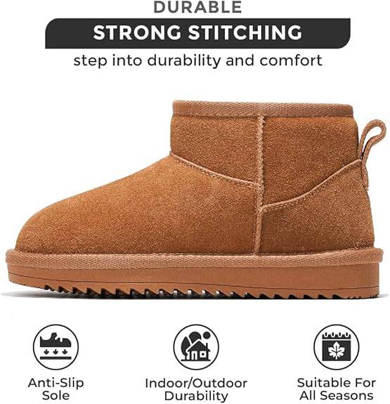 Project Cloud Julia Boots: Brown suede winter boots, durable stitching, anti-slip sole, and suitable for all seasons.
