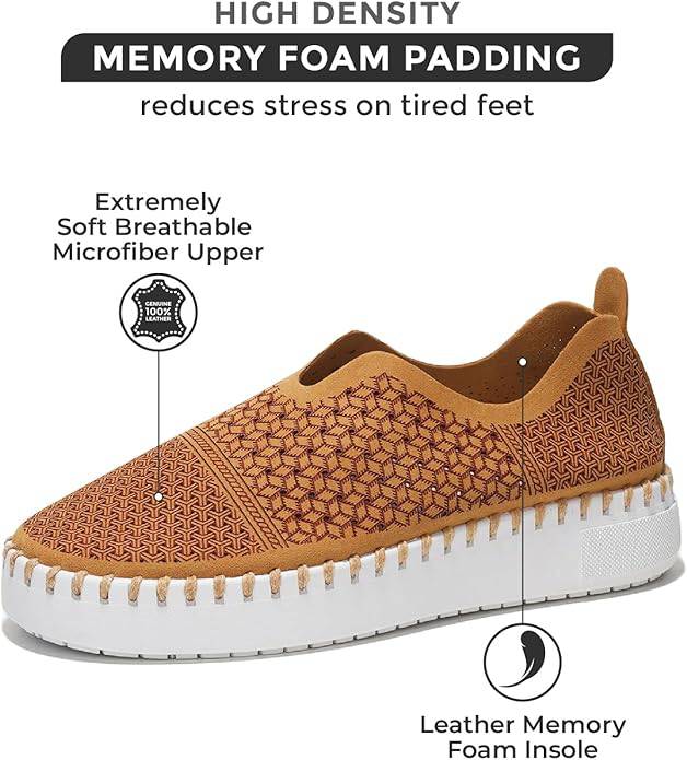 Aster Leather Sneaker: Memory foam, breathable upper, leather insole, white sole. Comfortable & stylish.