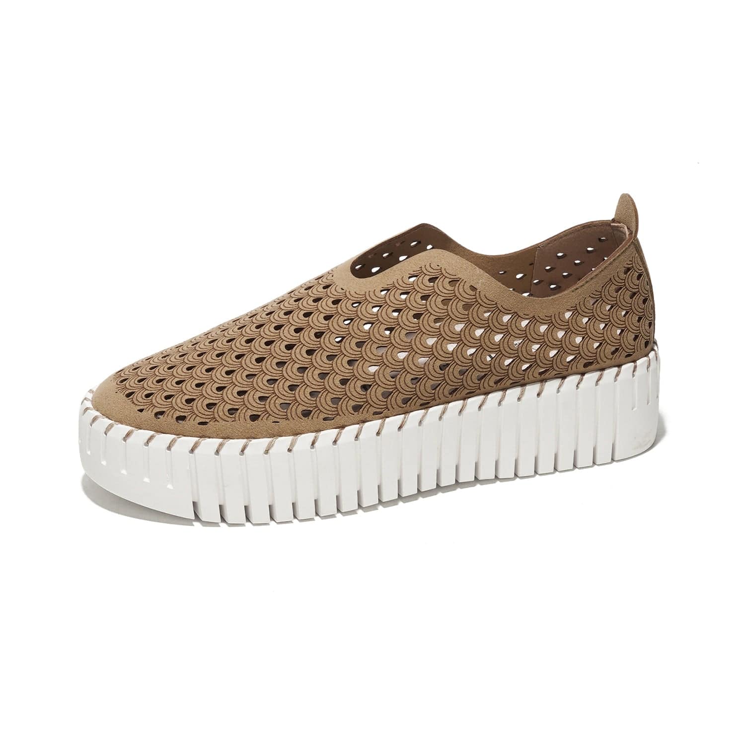 Project Cloud Daffodil leather loafers, perforated slip-on work shoes. Featuring a lightweight design and memory foam insole.