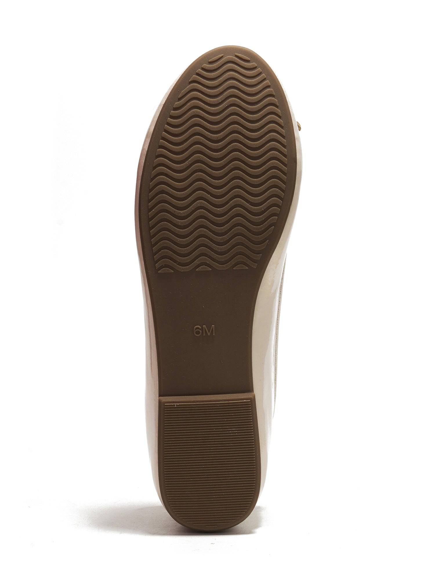 Project Cloud ballet flats brown rubber sole showing anti-slip and size 6M, perfect for a comfortable & safe step.