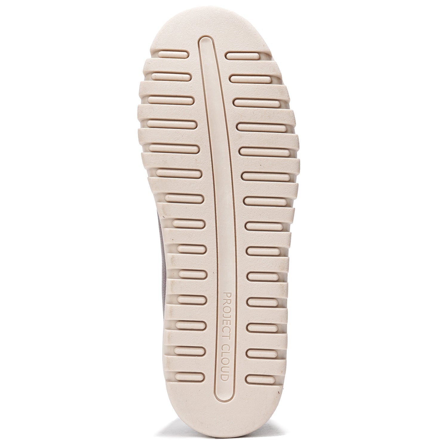 Project Cloud Women's Loafers - Detailed view of the non-slip platform sole with branding.