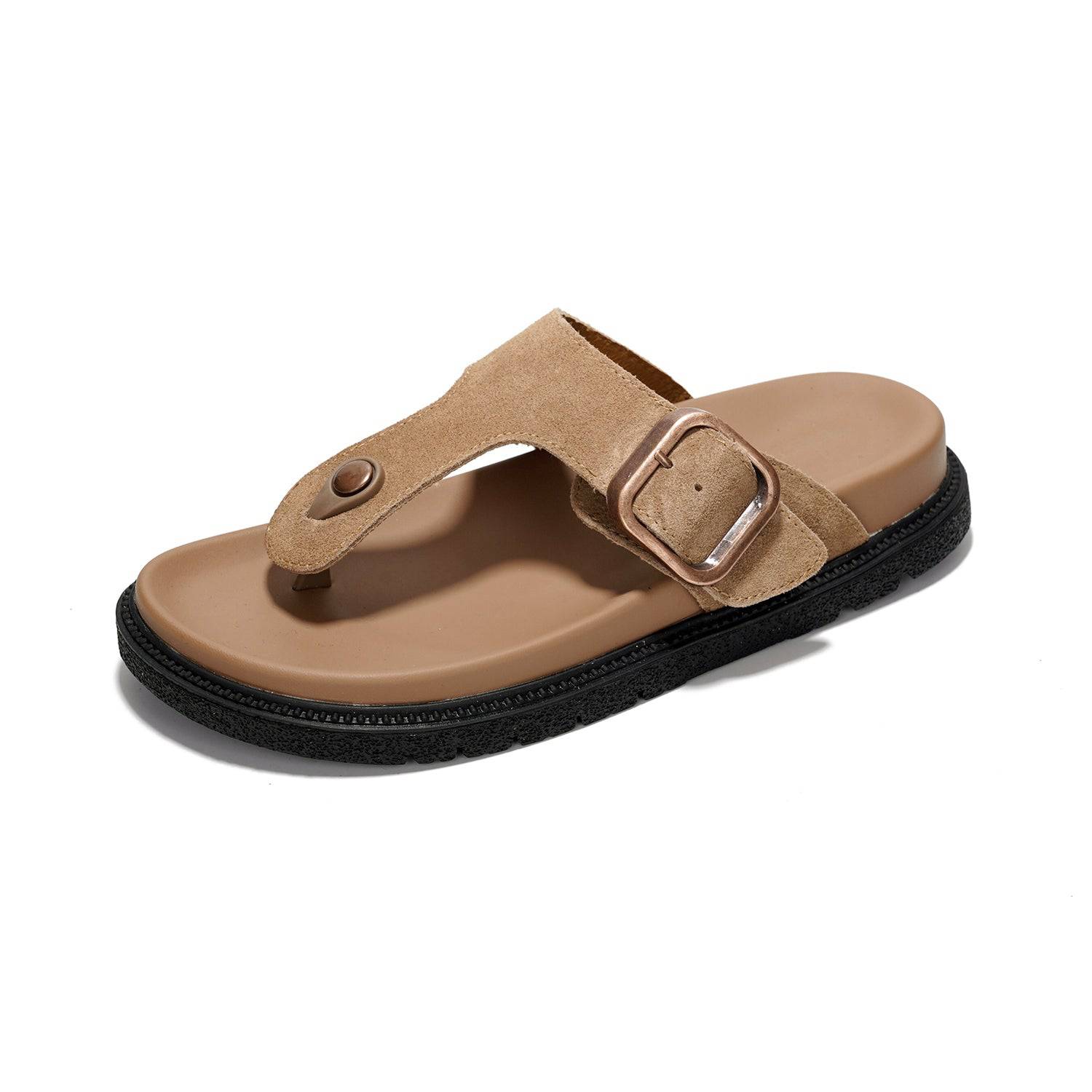 Freida Suede Platform Sandals with Adjustable Buckle