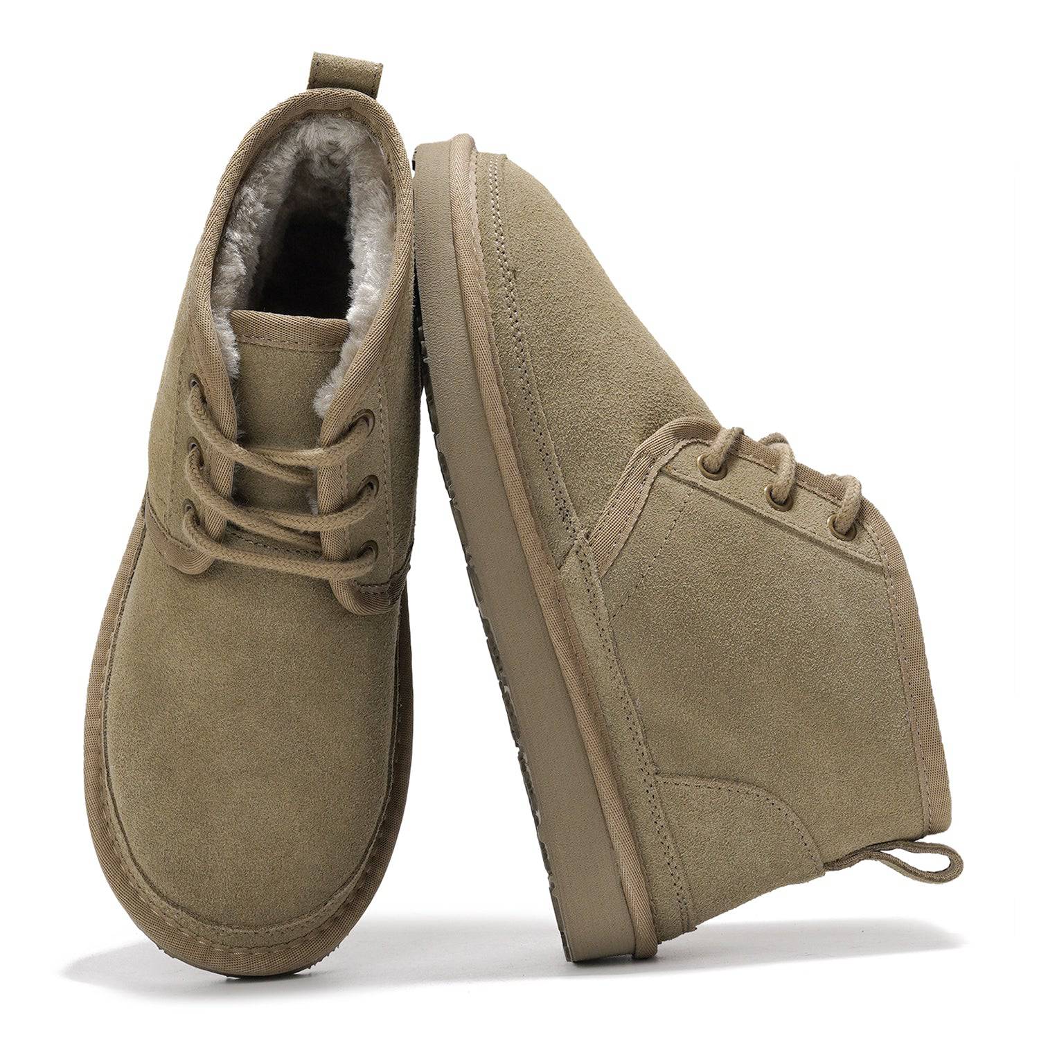 Project Cloud Julee suede ankle boots for women, fur lined, memory foam, non-slip sole, winter comfort.