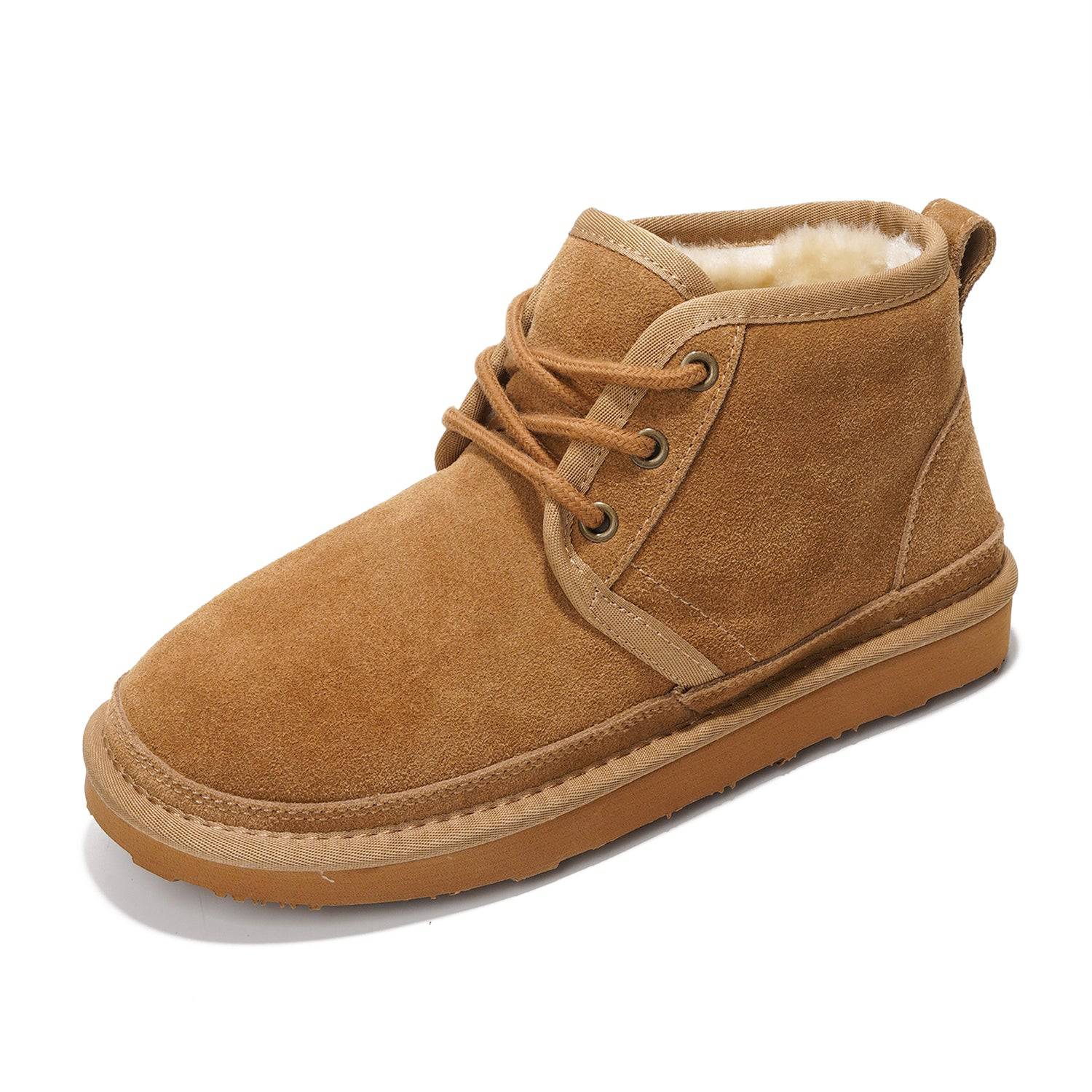 Project Cloud Julee suede ankle boot for women with fur lining and non-slip sole.