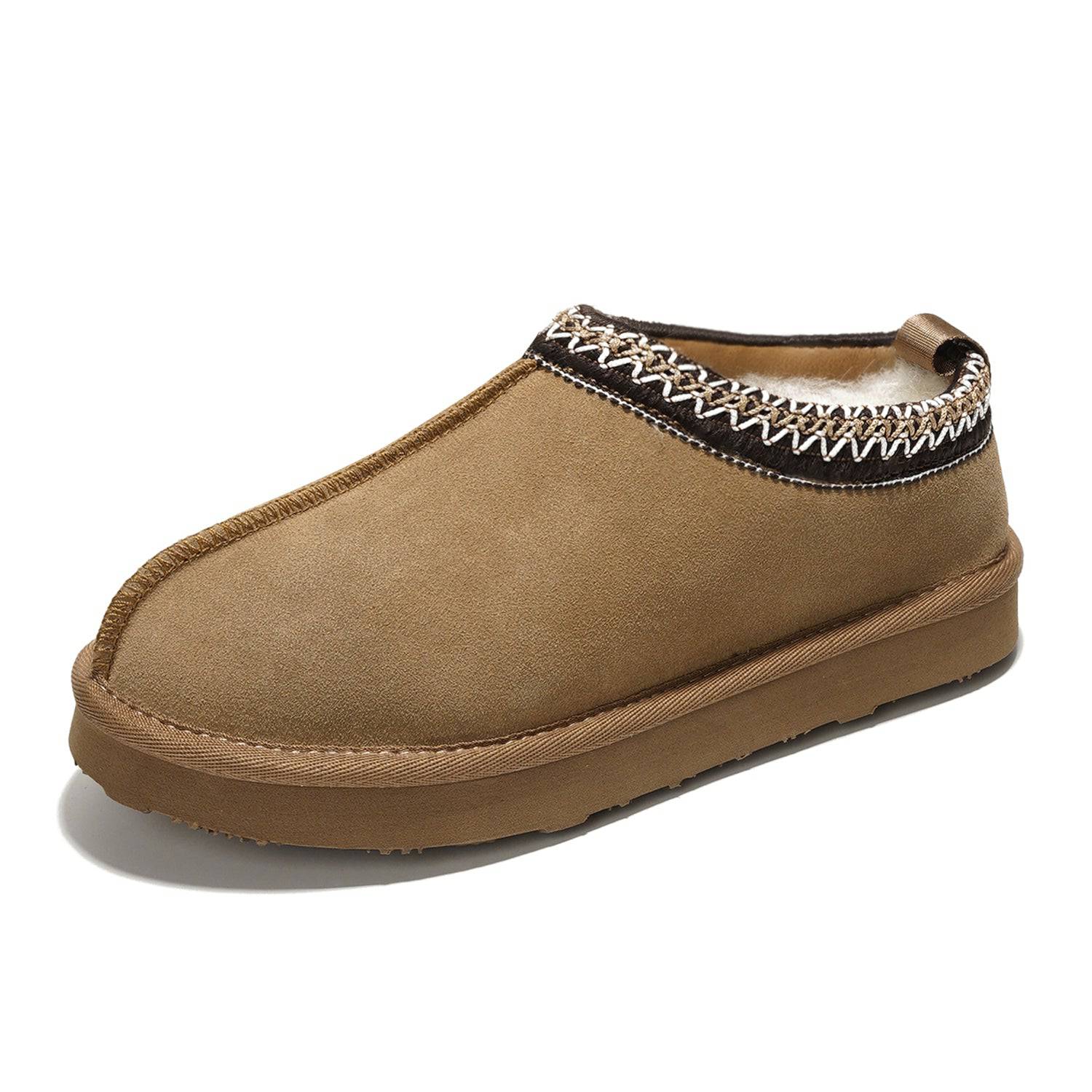 Brown Project Cloud Nerita Slipper. Genuine sheepskin and shearling fur fuzzy slipper, memory foam for comfort.