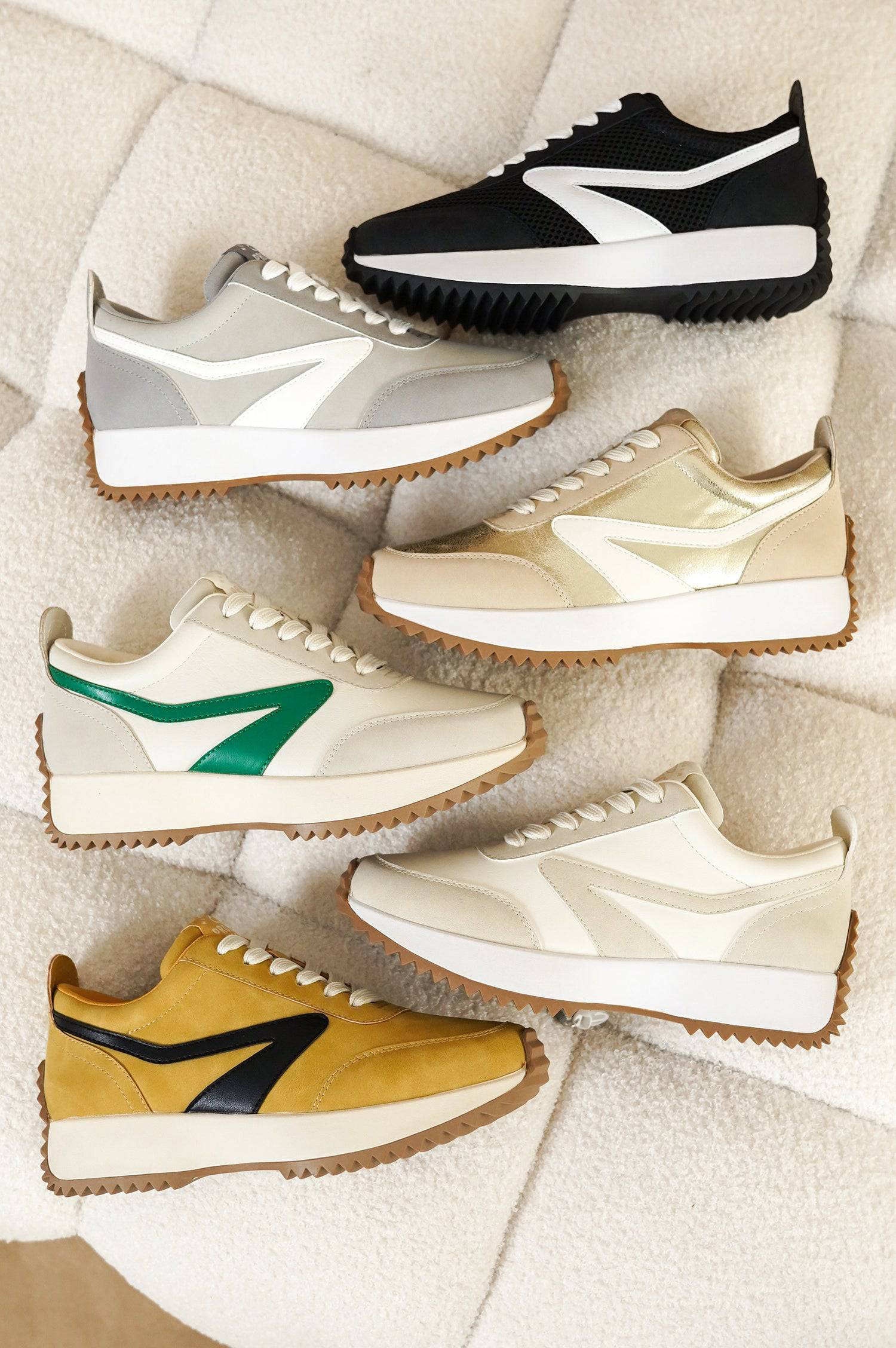 Balinda women's sneakers: diverse colors, Project Cloud logo, lace-up, memory foam, non-slip sole. Fashion sneakers.