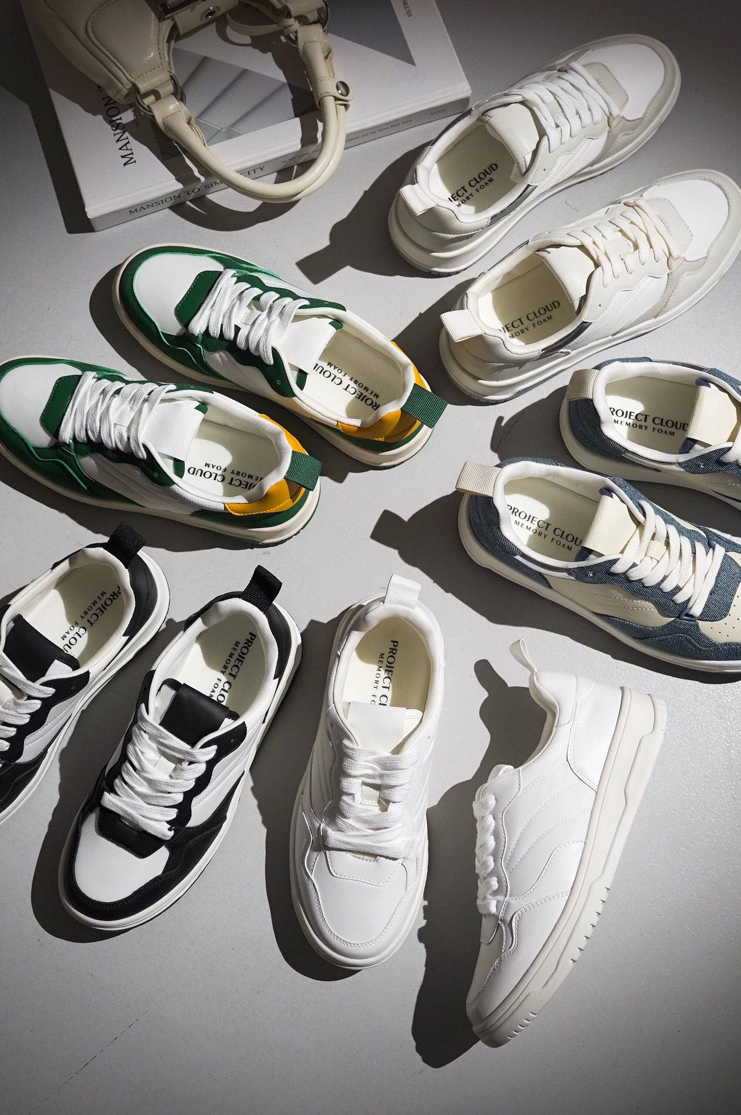 Women's Project Cloud sneakers in multiple colors. Featuring comfortable memory foam.