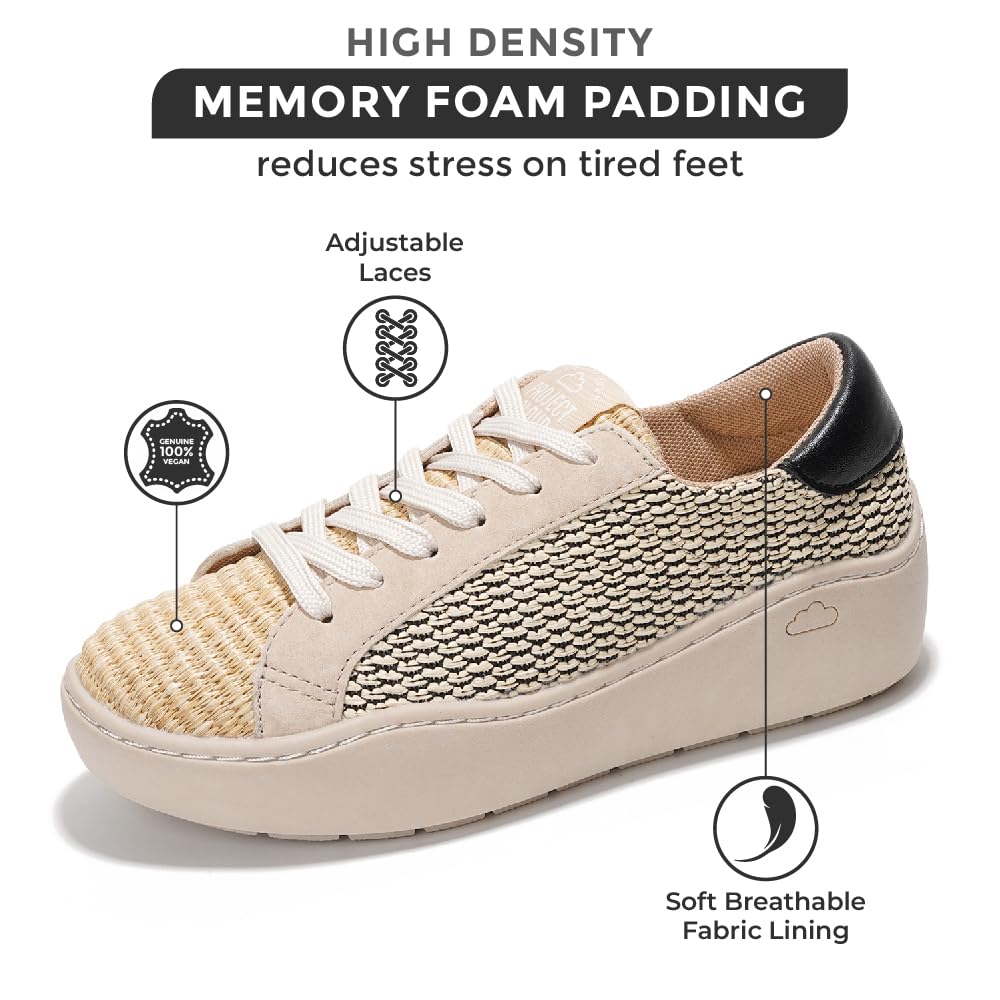 Project Cloud Bossy sneaker with memory foam, vegan material, and breathable lining for comfort and style.