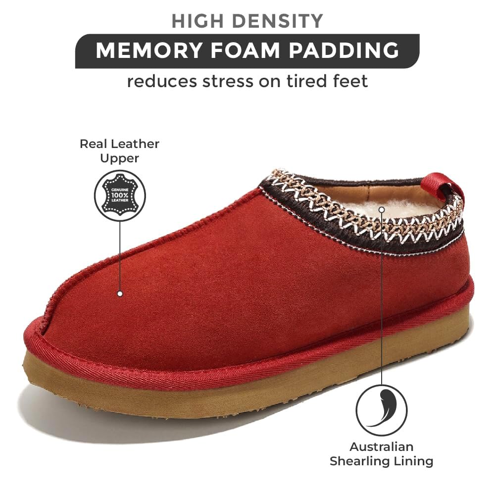 Project Cloud Nerita slipper showcasing high-density memory foam padding and Australian shearling lining.