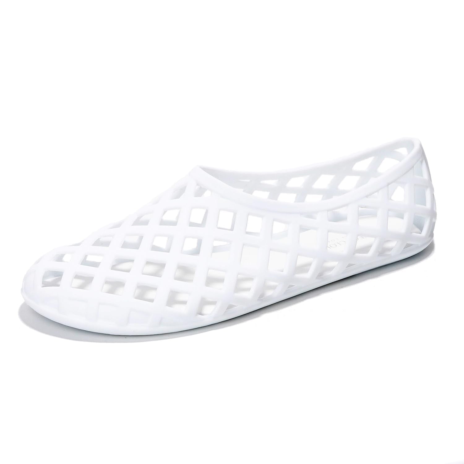 Project Cloud White Jellz ballet flats for women, waterproof, openwork design, perfect for summer.